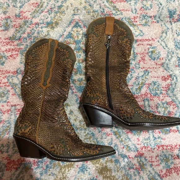 Snakeskin Vintage Donald J Pliner boots - Picture 2 of 5